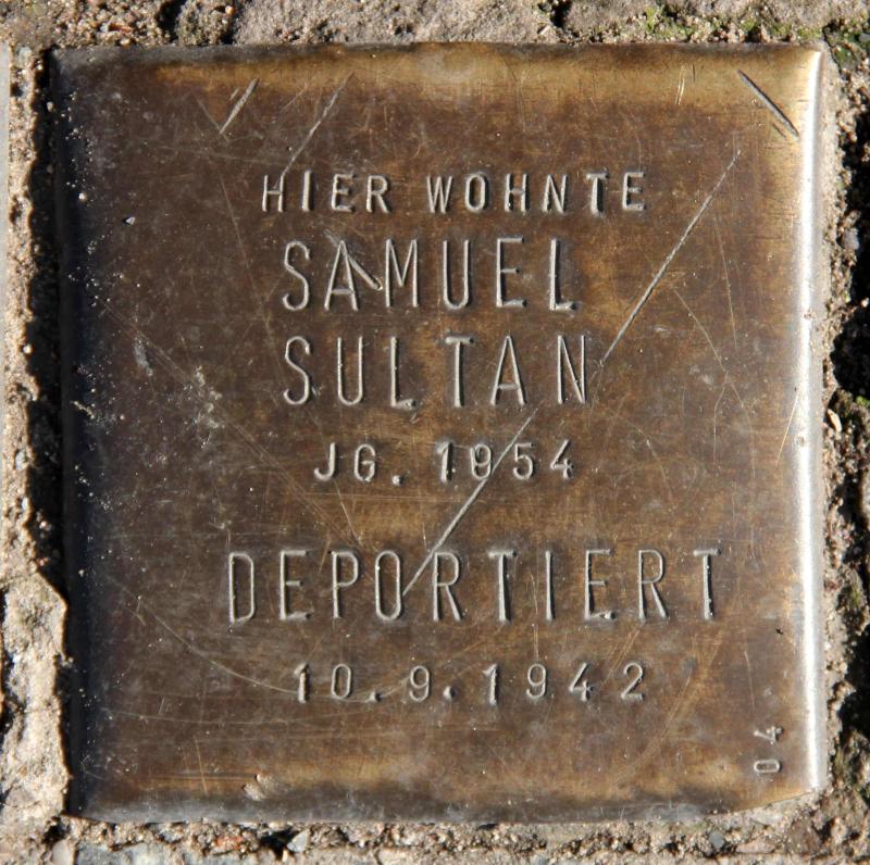 Stolperstein für Samuel Sultan.