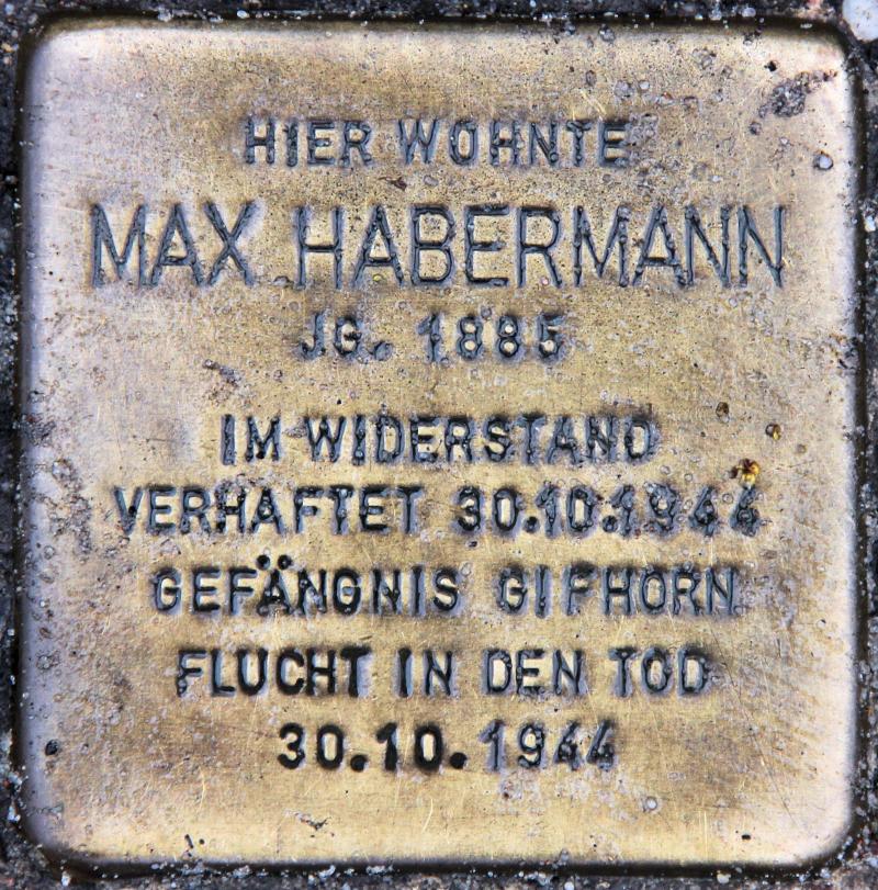 .Stolperstein für Max Habermann