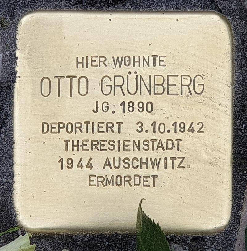 Stolperstein Otto Grünberg, Foto: OTFW
