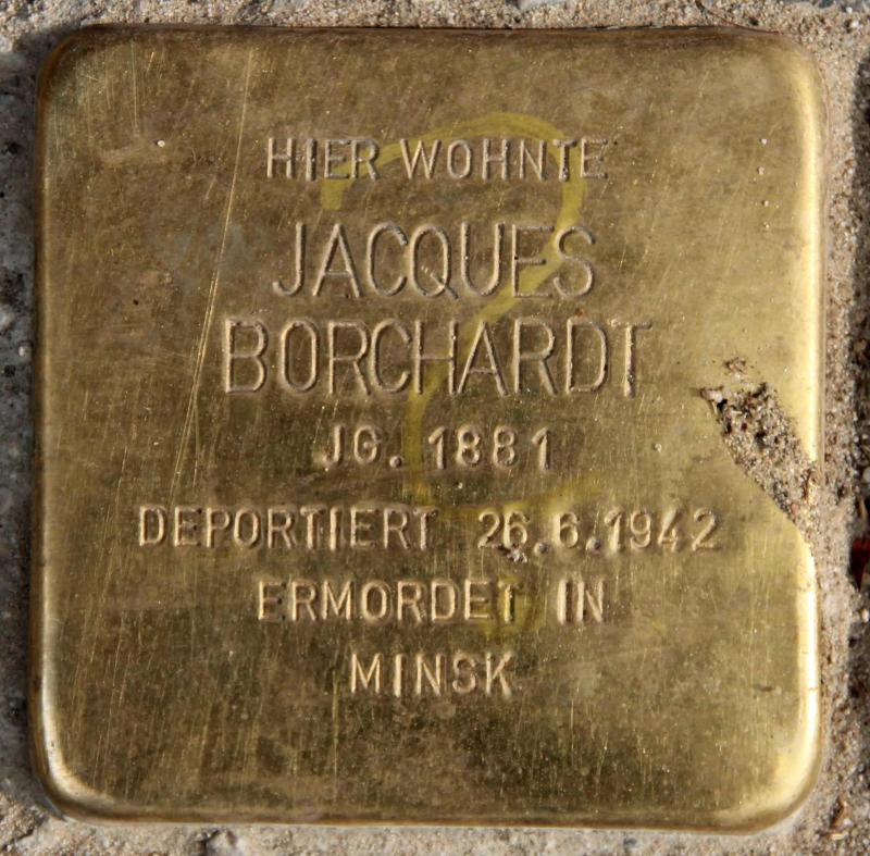 Stolperstein für Jacques Borchardt.