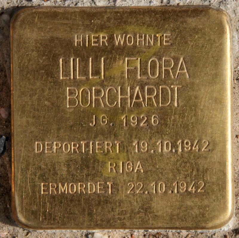 Stolperstein für Lilli Flora Borchardt.