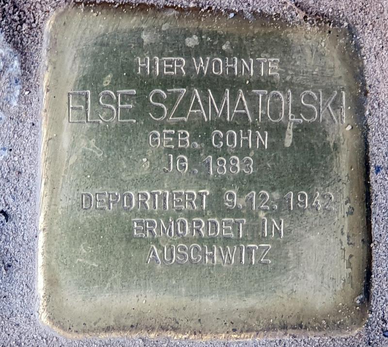 Stolperstein Else Szamatolski, Bild: OTFW