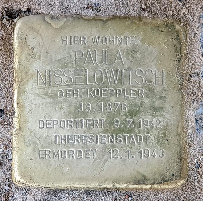 Stolperstein Paula Nisselowitsch, Bild: OTFW