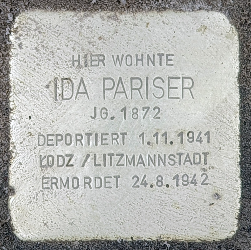 Stolperstein für Ida Pariser © OTFW