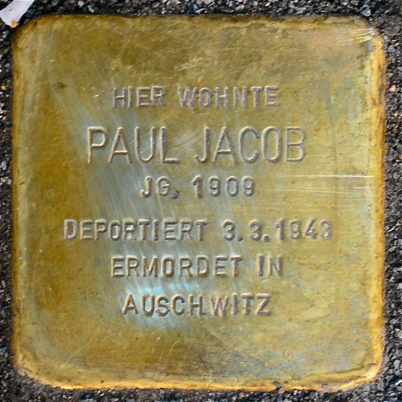 Stolperstein Paul Jacob © OTFW