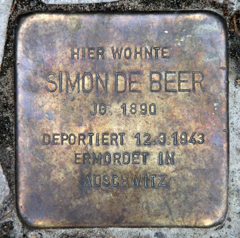 Stolperstein für Simon  de Beer.