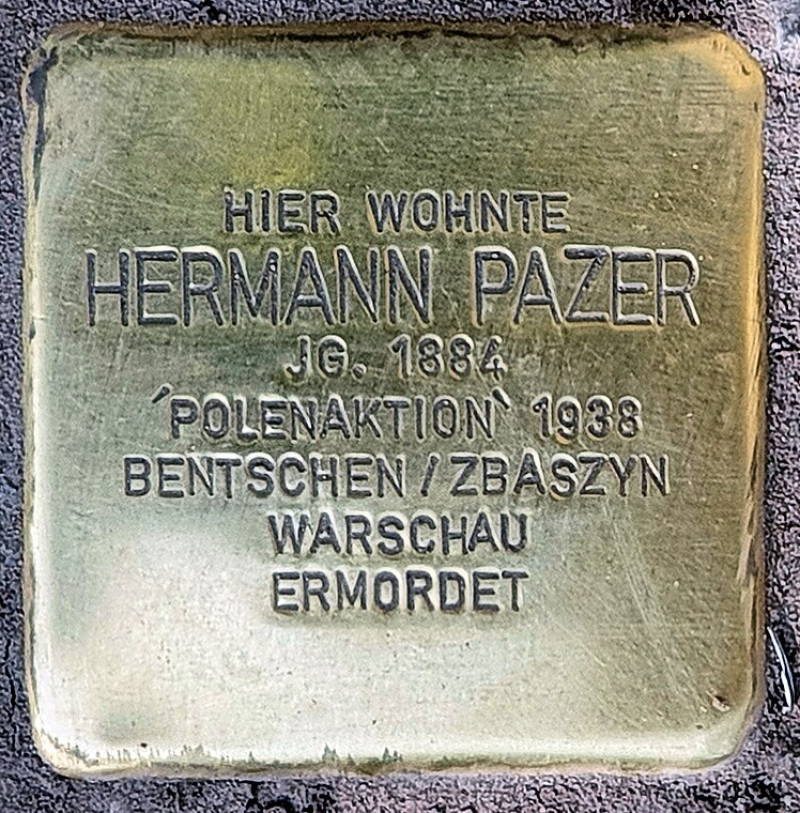 Stolperstein für Hermann Pazer