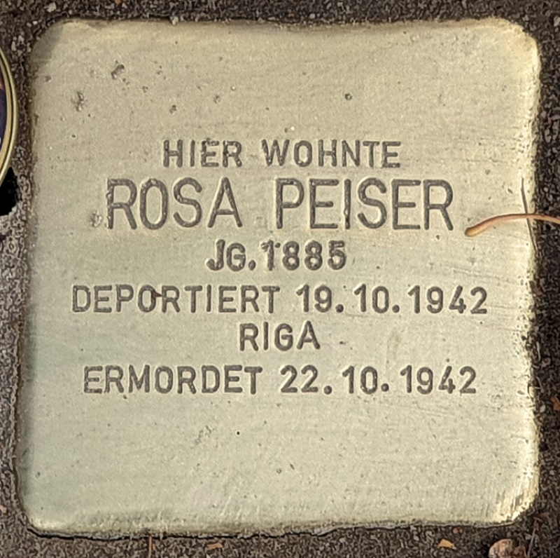 Stolperstein für Rosa Peiser