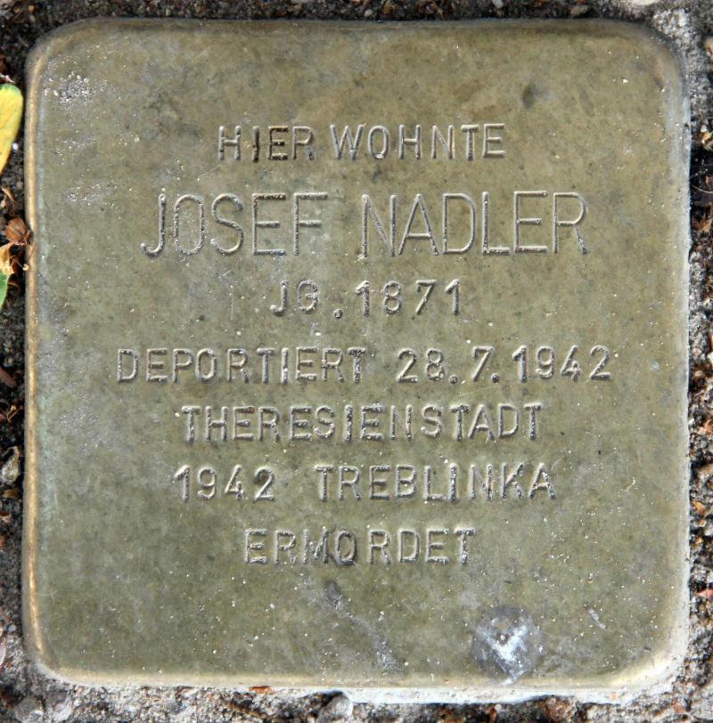 Stolperstein für Josef Nadler.