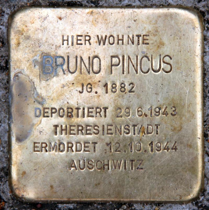 Stolperstein für Bruno Pincus.