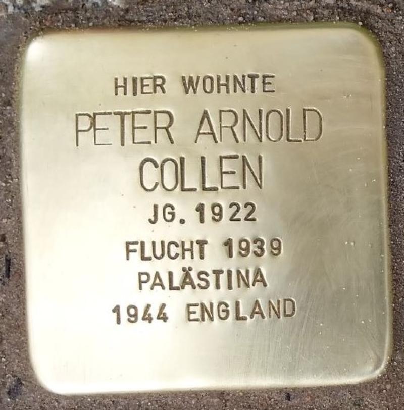 Stolperstein Peter Arnold Collen © Koordinierungsstelle Stolpersteine Berlin