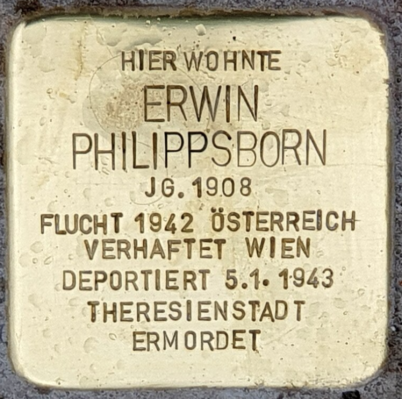 Stolperstein für Erwin Philippsborn