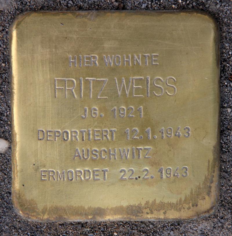 Stolperstein für Fritz Weiss