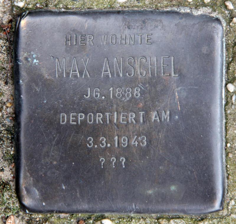 Stolperstein für Max Anschel.