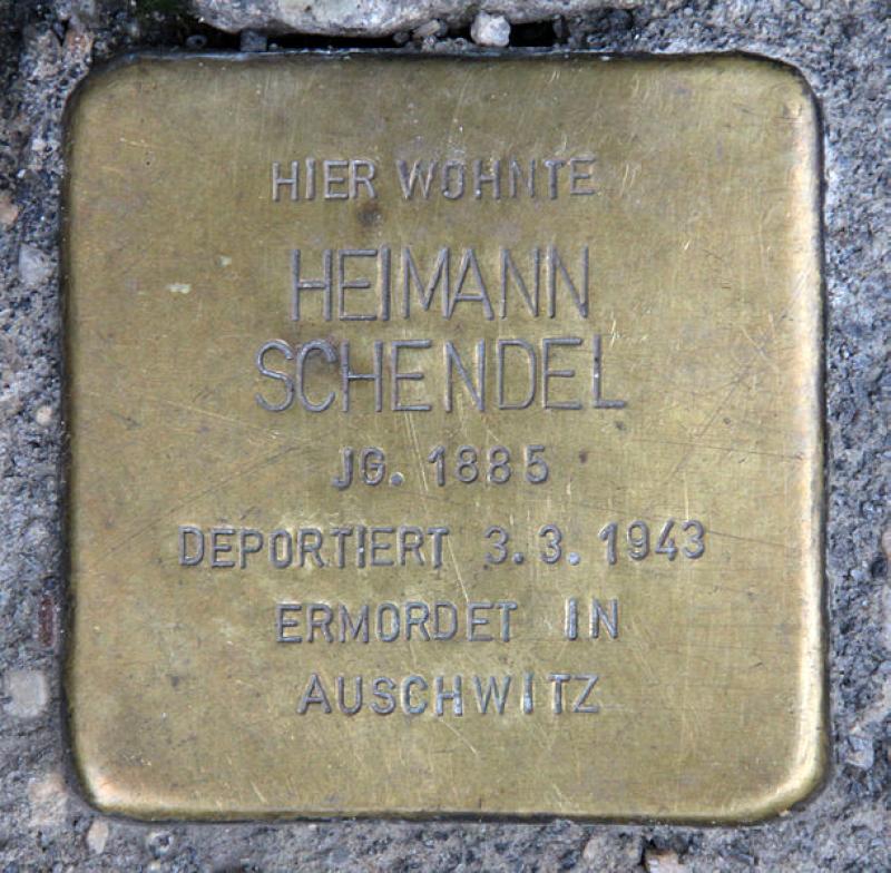 Stolperstein für Heimann Schendel