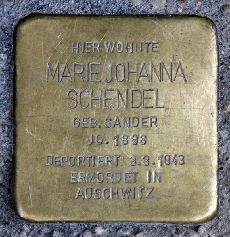 Stolperstein für Marie Johanna Schendel