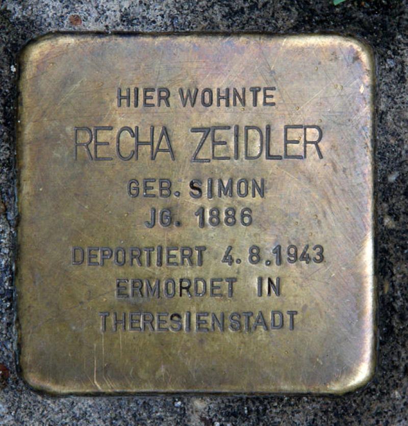 Stolperstein für Recha Zeidler