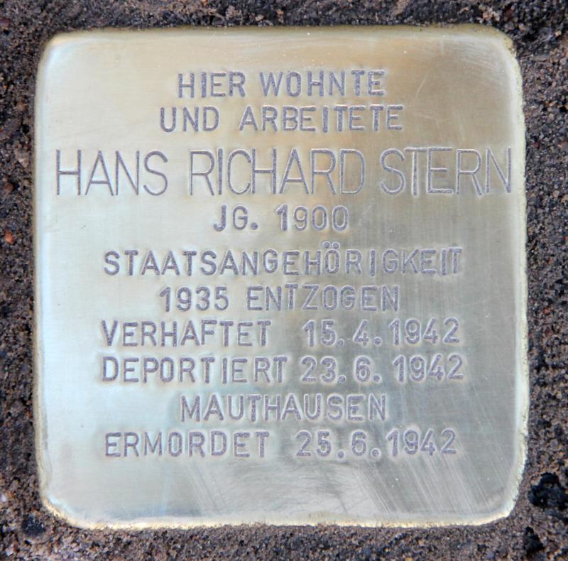 Stolperstein für Hans Richard Stern © OTFW
