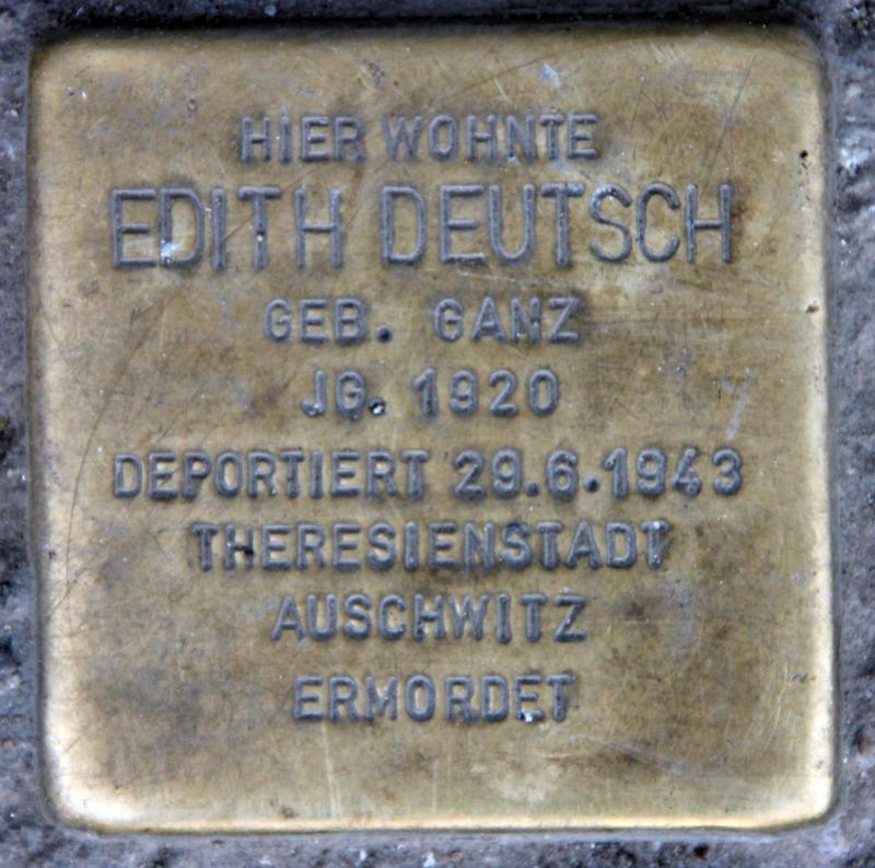 Stolperstein für Edith Deutsch.
