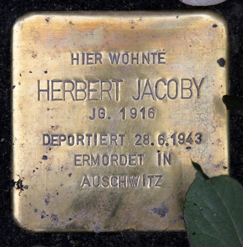Stolperstein Herbert Jacoby © OTFW