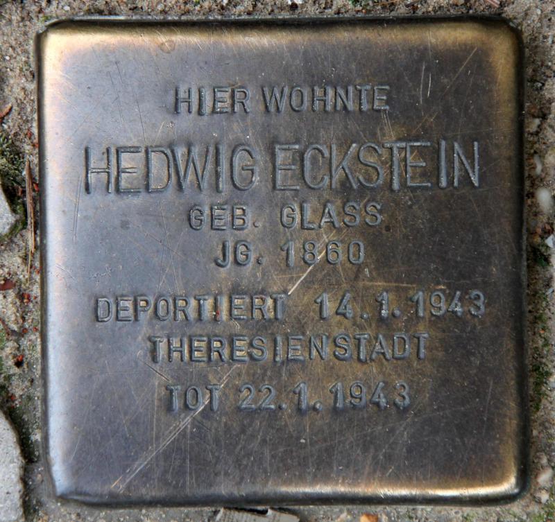 Stolperstein für Hedwig Eckstein.