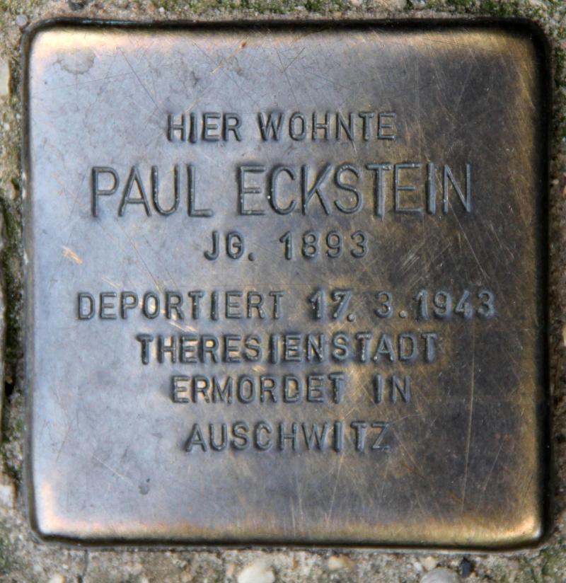 Stolperstein für Paul Eckstein.