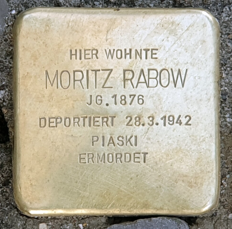 Stolperstein für Moritz Rabow © OTFW