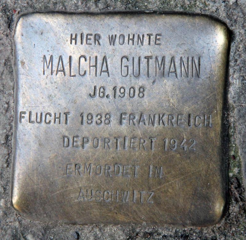 Stolperstein für Malcha [Malka, Mala, Mali] Gutmann.