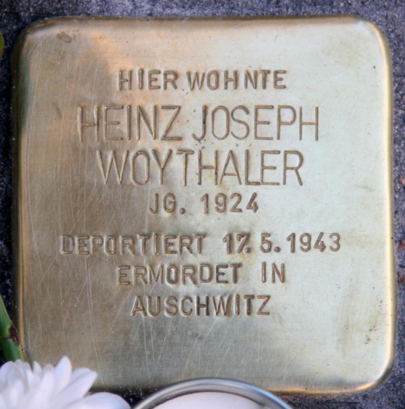 Stolperstein Heinz Josef Woythaler © OTFW