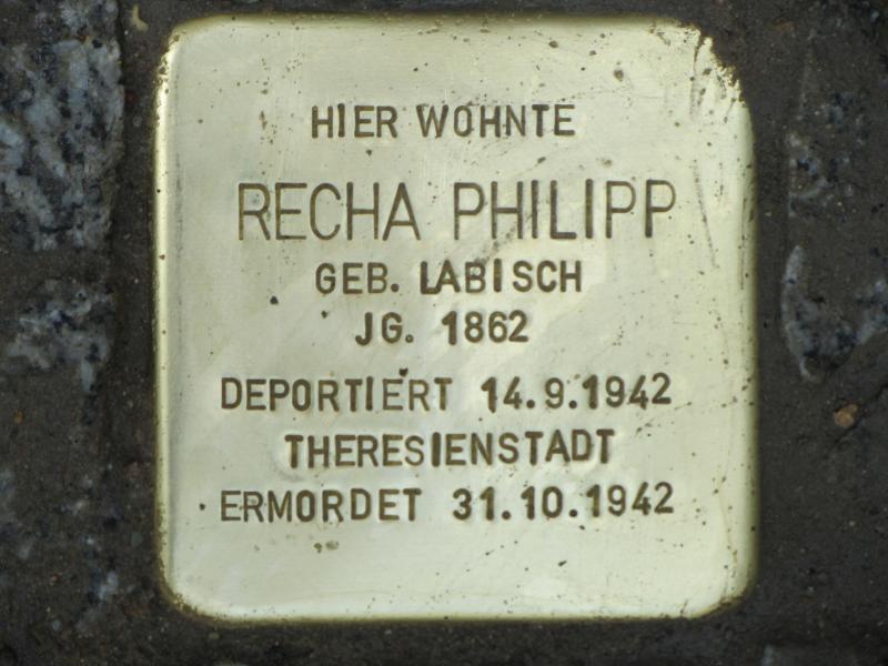 Stolperstein für Recha Philipp