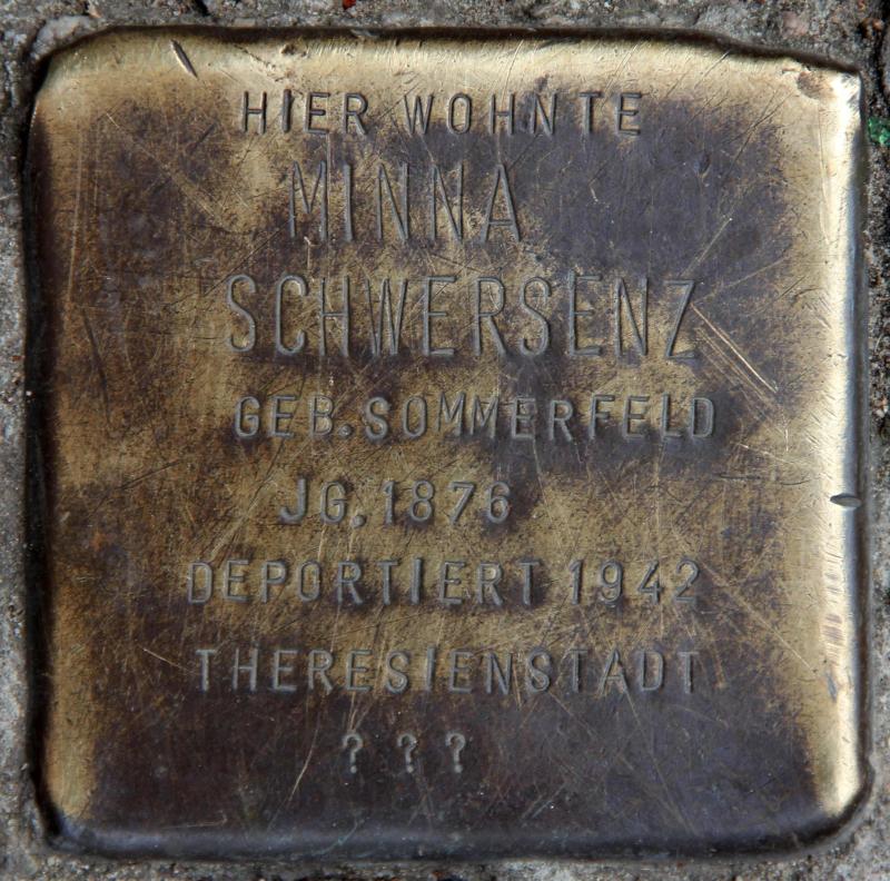 Stolperstein für Minna Schwersenz.