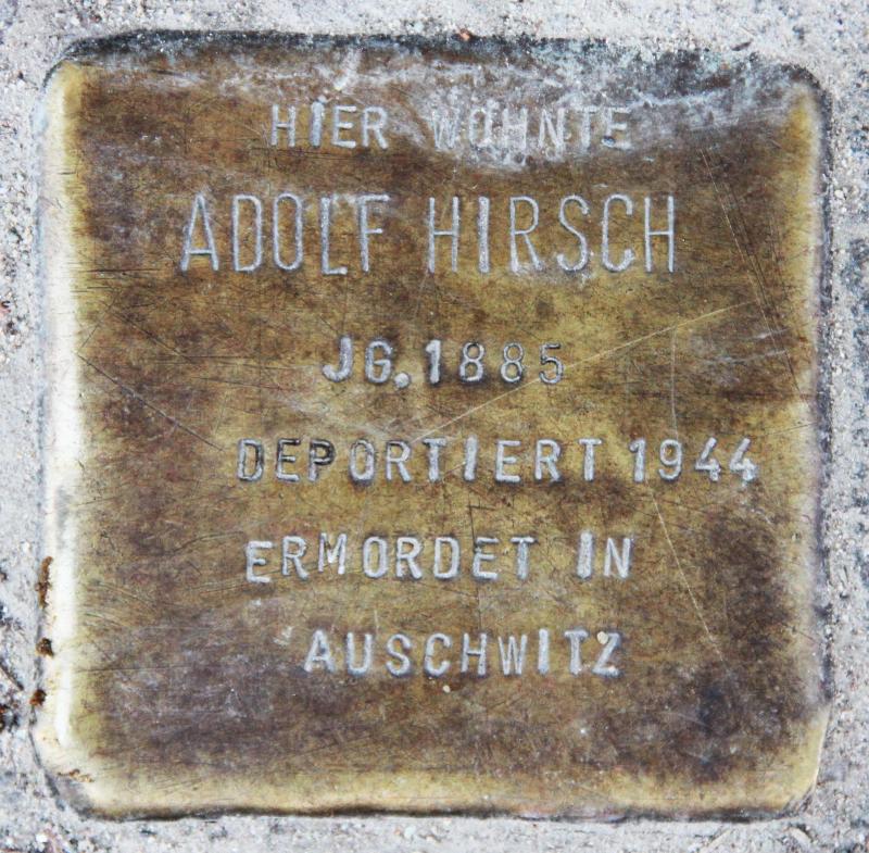 Stolperstein für Adolf Hirsch.