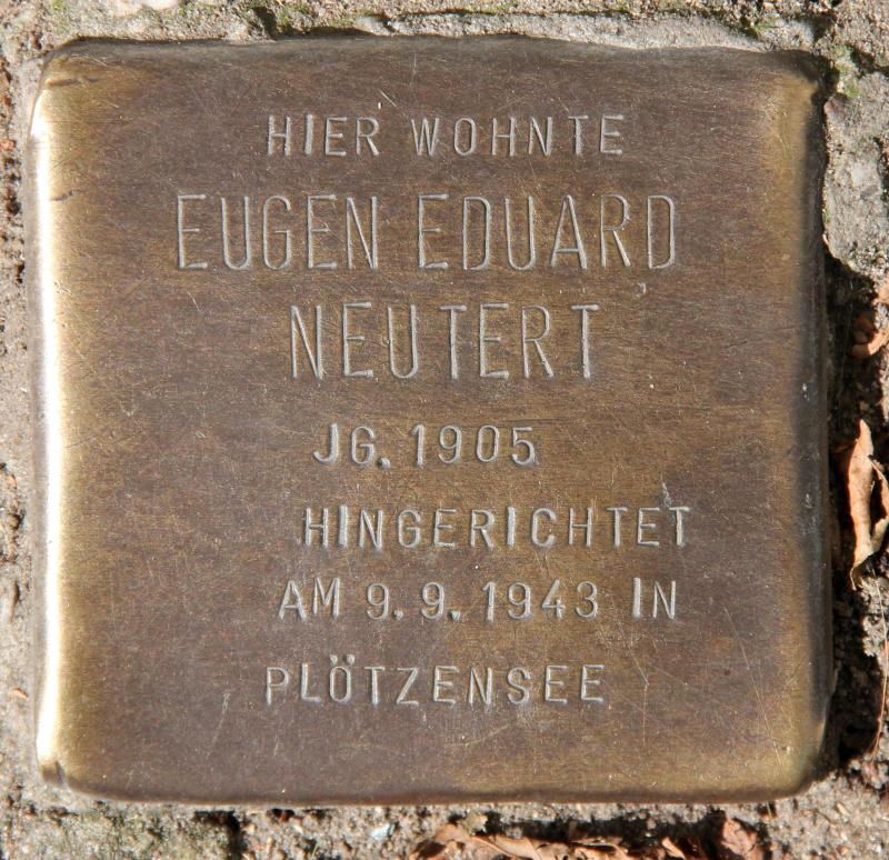Stolperstein für Eugen Neutert.