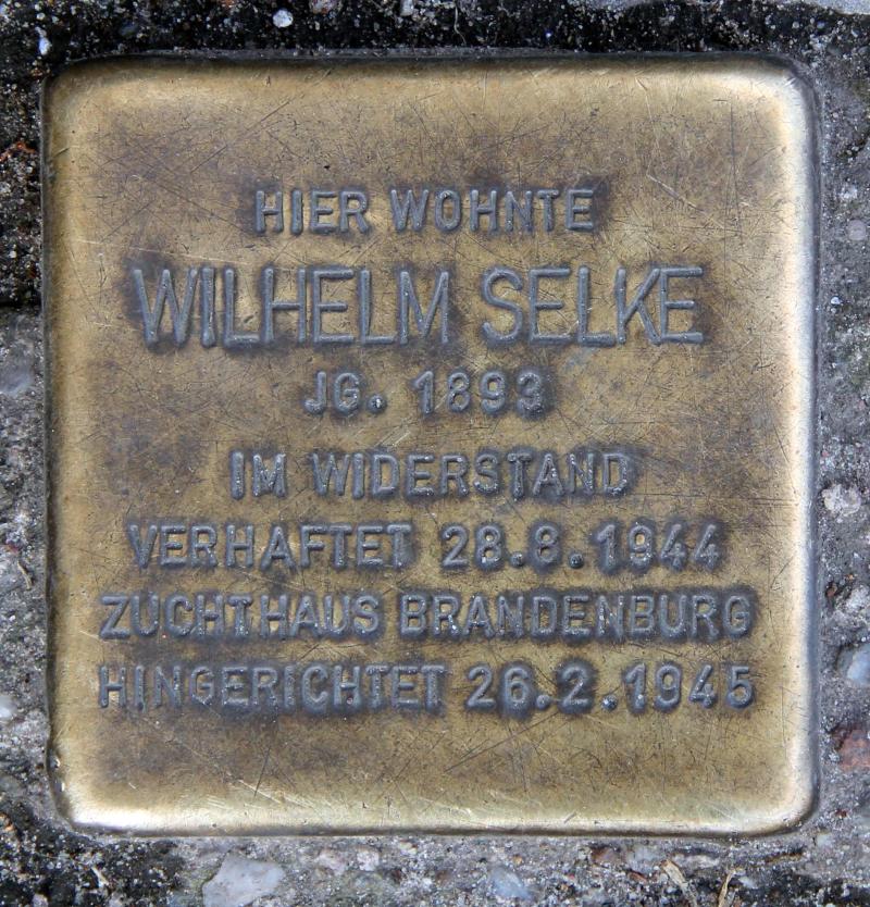 Stolperstein für Wilhelm Selke.
