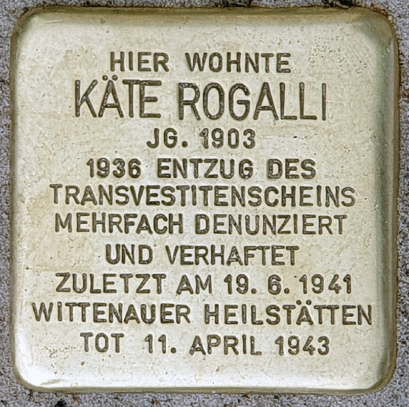 Stolperstein für Käte Rogalli © OTFW