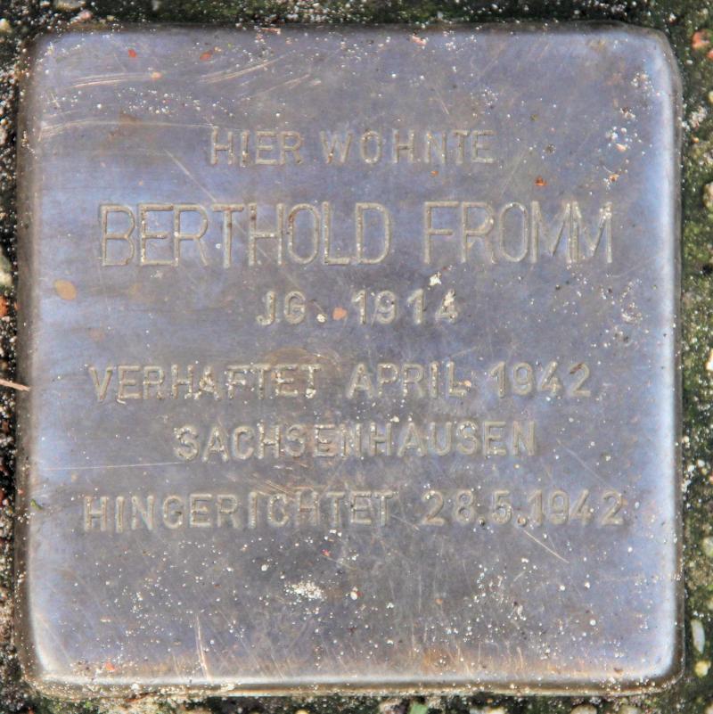 Stolperstein für Berthold Fromm.