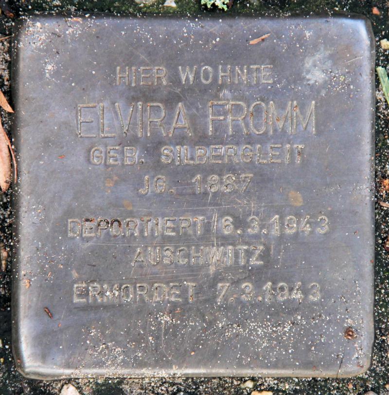 Stolperstein für Elvira Fromm.
