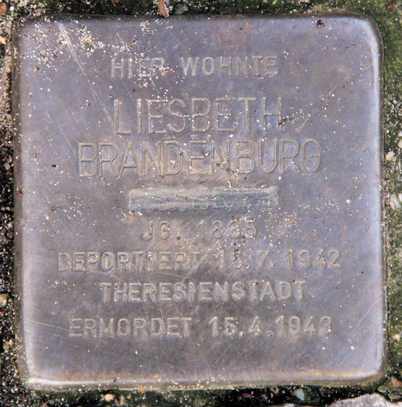 Stolperstein für Liesbeth Brandenburg.
