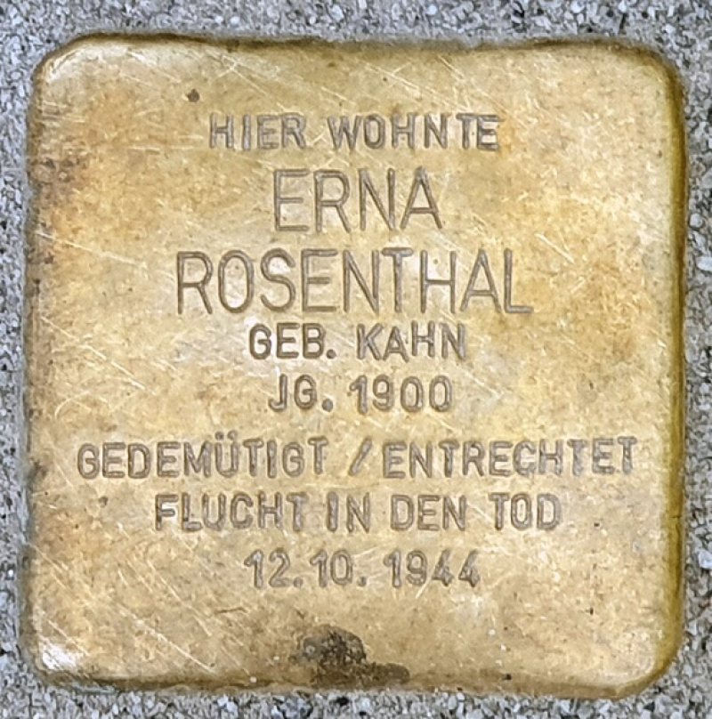 Stolperstein für Erna Rosenthal © OTFW