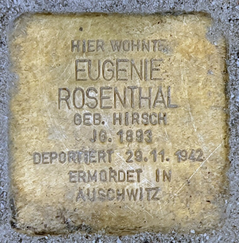 Stolperstein für Eugenie Rosenthal © OTFW