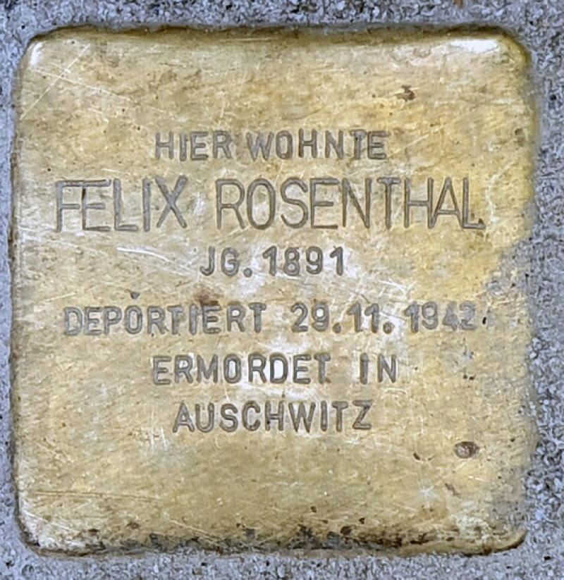 Stolperstein für Felix Rosenthal © OTFW