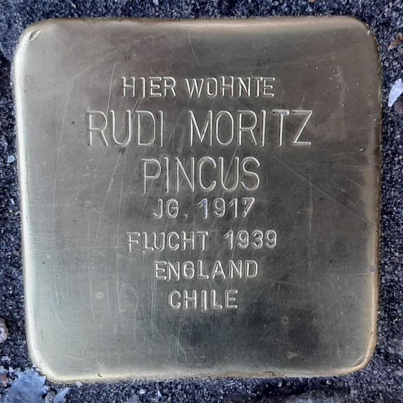 Stolperstein Rudi Moritz Pincus © Initiative Stolpersteine Berlin-Mitte
