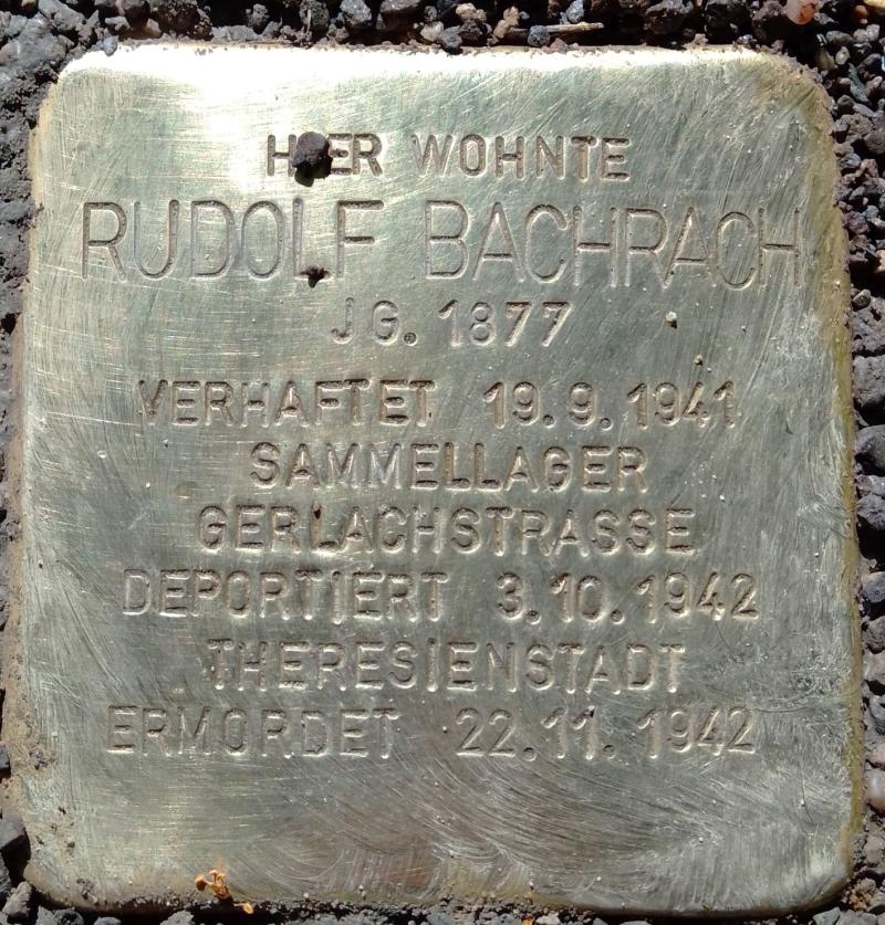 Stolperstein Rudolf Bachrach (Bild: Projekt-Stolpersteine)
