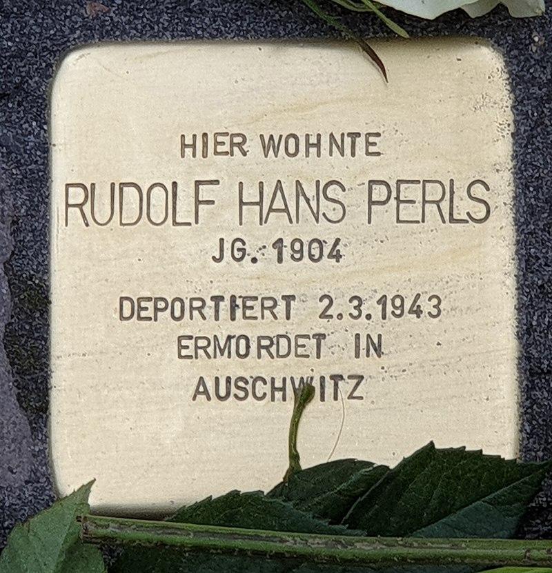 Stolperstein Rudolf Hans Perls, Foto: OTFW