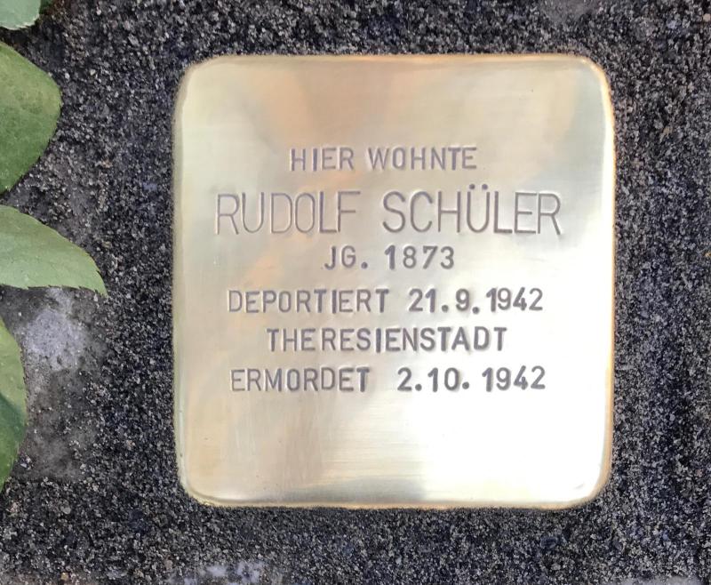 Stolperstein Rudolf Schüler