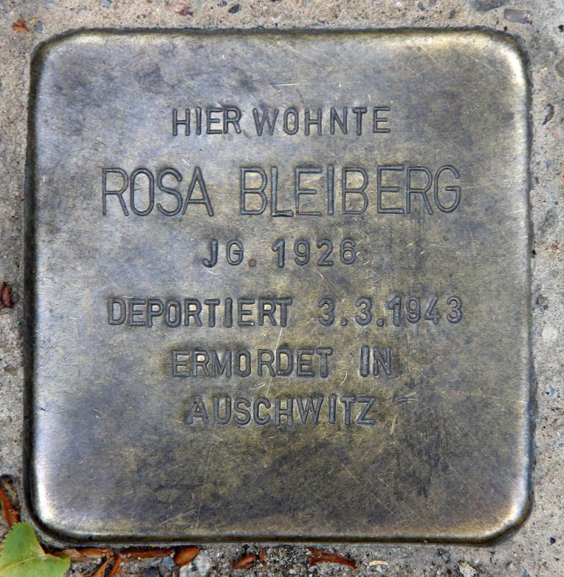 Stolperstein Rosa Bleiberg © OTFW