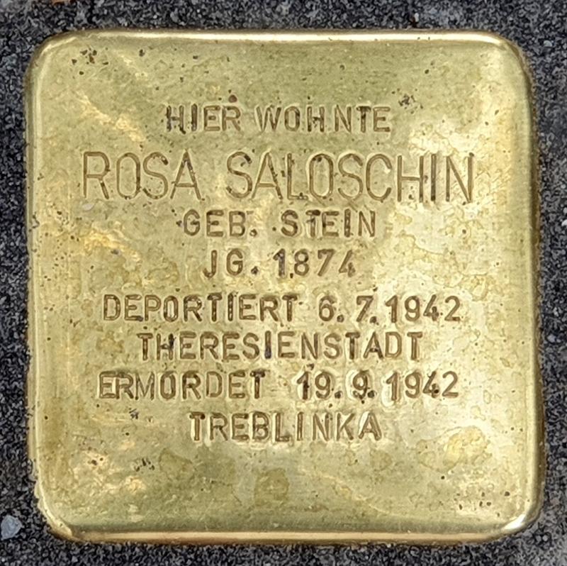 Stolperstein für Rosa Saloschin, Foto: OTFW
