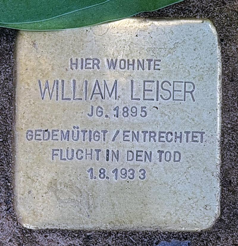 Stolperstein William Leiser © OTFW