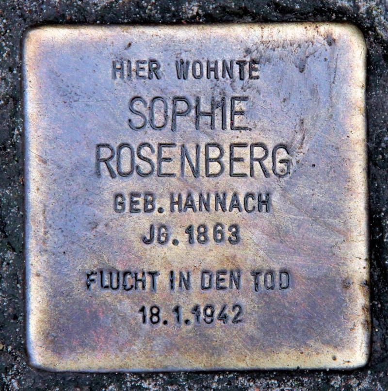 Stolperstein für Sophie Rosenberg.