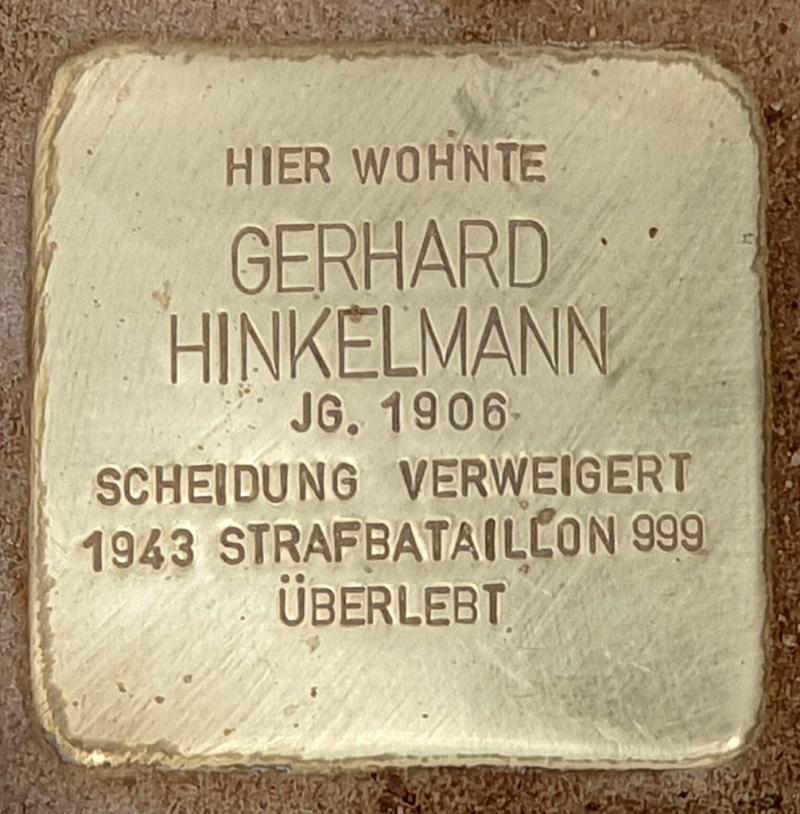 Stolperstein Gerhard Hinkelmann © OTFW